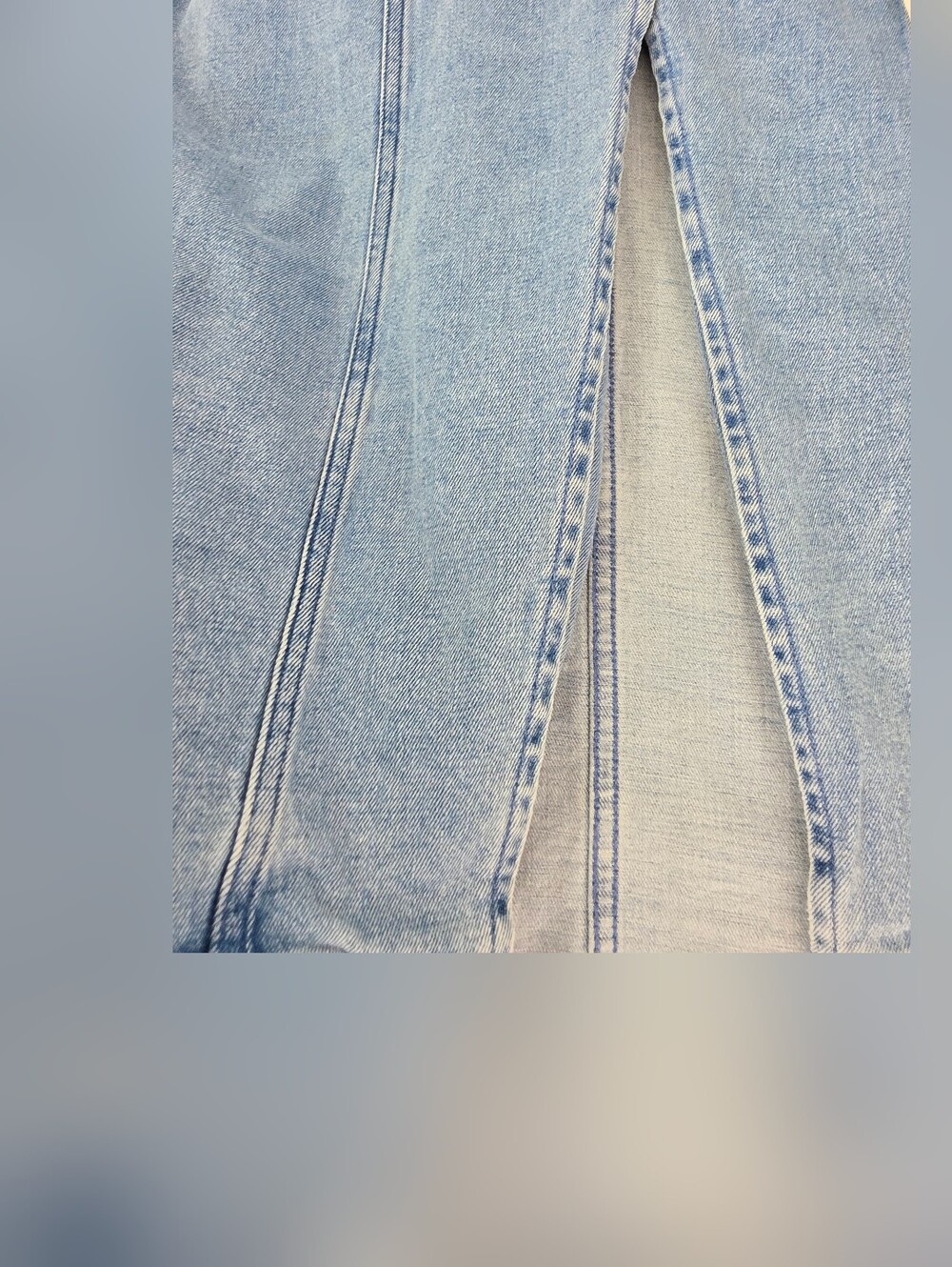 Abercrombie & Fitch The Mara Denim Vest Midi Dress Large Button Front - Picture 7 of 16
